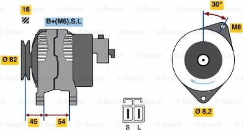 BOSCH 0 986 042 281 - Генератор unicars.by