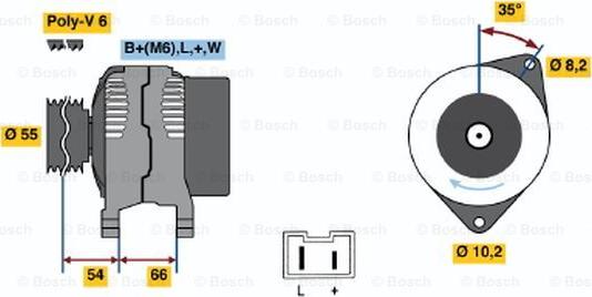 BOSCH 0 986 042 231 - Генератор unicars.by