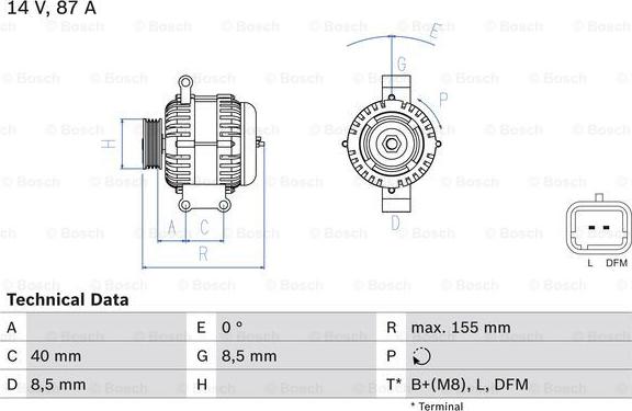 BOSCH 0 986 042 720 - Генератор unicars.by