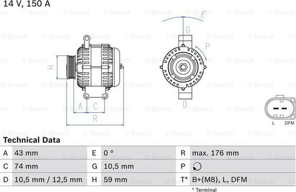 BOSCH 0 986 047 920 - Генератор unicars.by