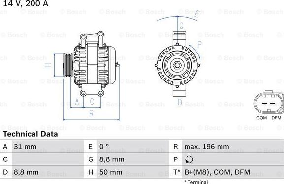 BOSCH 0 986 047 490 - Генератор unicars.by