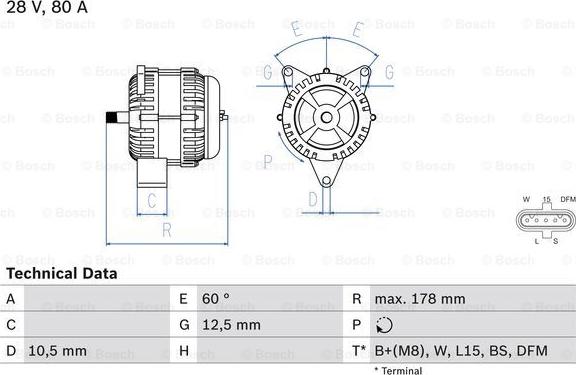 BOSCH 0 986 047 420 - Генератор unicars.by