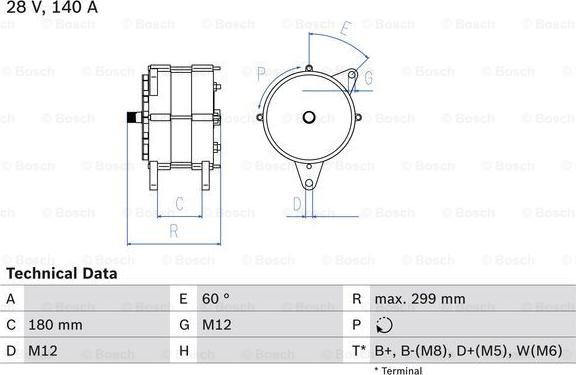 BOSCH 0 986 047 160 - Генератор unicars.by