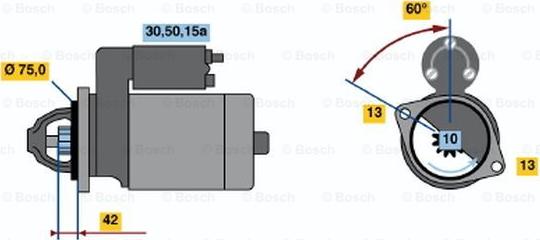 BOSCH 0 986 019 991 - Стартер unicars.by