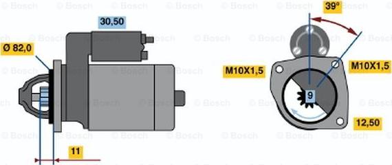 BOSCH 0 986 019 910 - Стартер unicars.by