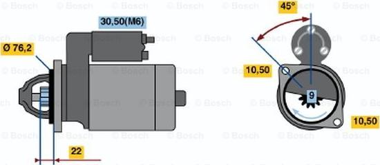 BOSCH 0 986 019 970 - Стартер unicars.by