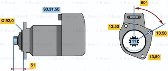 BOSCH 0 986 019 620 - Стартер unicars.by