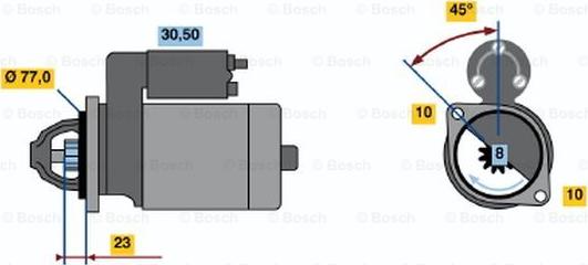 BOSCH 0 986 019 091 - Стартер unicars.by