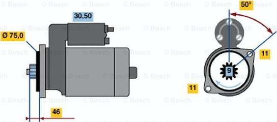 BOSCH 0 986 019 051 - Стартер unicars.by