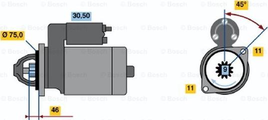 BOSCH 0 986 019 061 - Стартер unicars.by