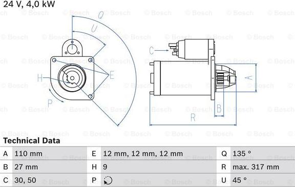 BOSCH 0 986 019 010 - Стартер unicars.by