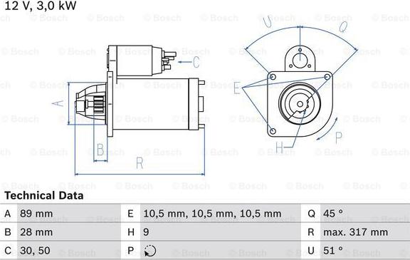 BOSCH 0 986 019 020 - Стартер unicars.by