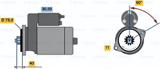 BOSCH 0 986 019 071 - Стартер unicars.by