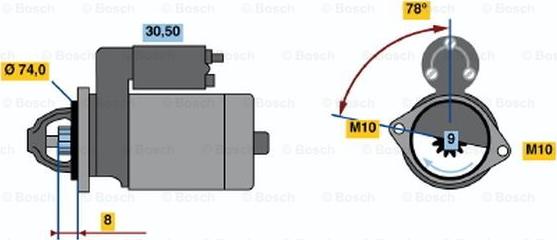 BOSCH 0 986 019 131 - Стартер unicars.by