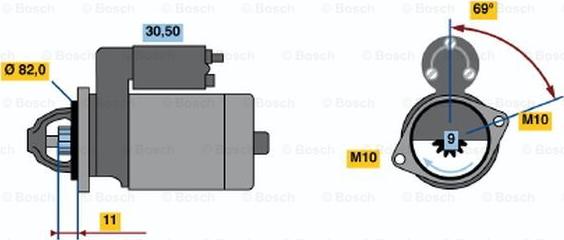 BOSCH 0 986 019 880 - Стартер unicars.by