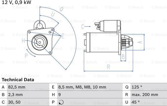 BOSCH 0 986 019 311 - Стартер unicars.by