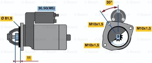 BOSCH 0 986 019 220 - Стартер unicars.by