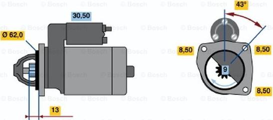 BOSCH 0 986 014 960 - Стартер unicars.by