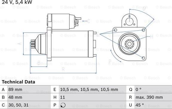 BOSCH 0 986 014 910 - Стартер unicars.by