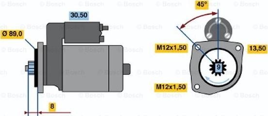 BOSCH 0 986 014 971 - Стартер unicars.by