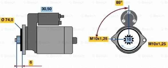 BOSCH 0 986 014 491 - Стартер unicars.by