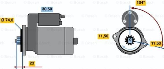 BOSCH 0 986 014 451 - Стартер unicars.by