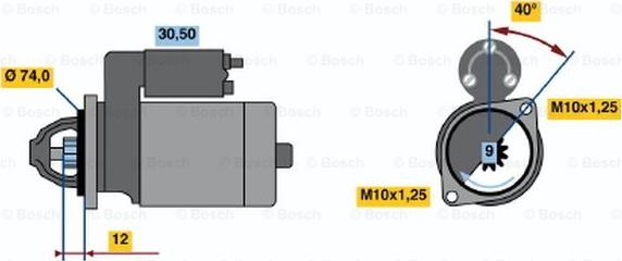 BOSCH 0 986 014 481 - Стартер unicars.by