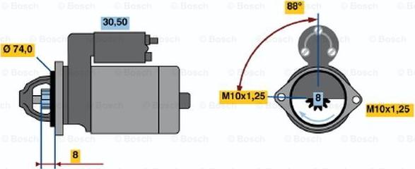 BOSCH 0 986 014 541 - Стартер unicars.by