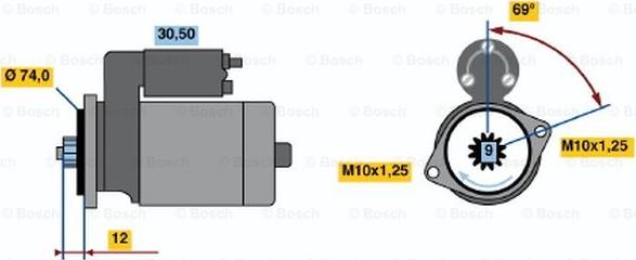 BOSCH 0 986 014 501 - Стартер unicars.by