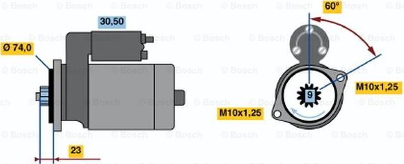 BOSCH 0 986 014 511 - Стартер unicars.by