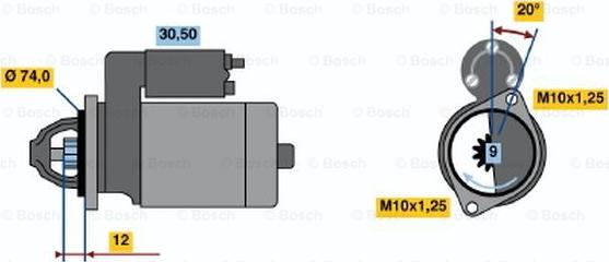 BOSCH 0 986 014 531 - Стартер unicars.by