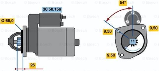 BOSCH 0 986 014 570 - Стартер unicars.by