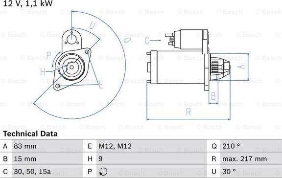 BOSCH 0 986 014 640 - Стартер unicars.by