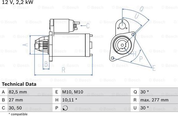 BOSCH 0 986 014 660 - Стартер unicars.by