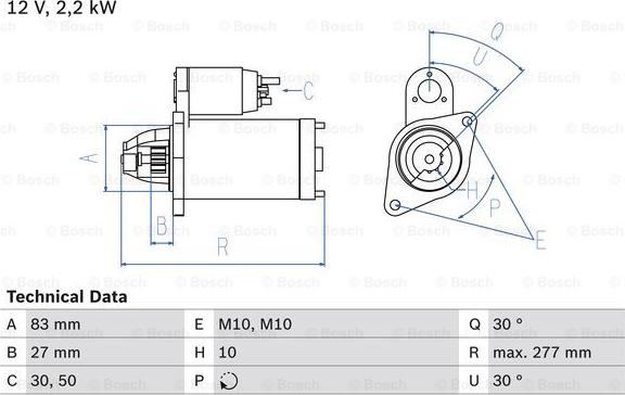 BOSCH 0 986 014 680 - Стартер unicars.by