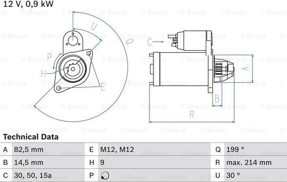 BOSCH 0 986 014 630 - Стартер unicars.by