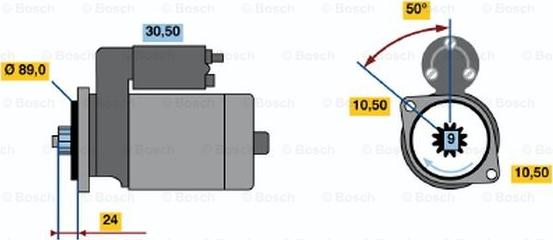 BOSCH 0 986 014 091 - Стартер unicars.by