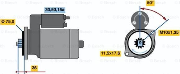 BOSCH 0 986 014 041 - Стартер unicars.by