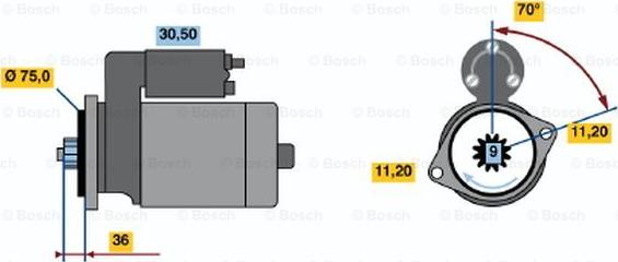 BOSCH 0 986 014 051 - Стартер unicars.by