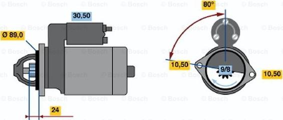 BOSCH 0 986 014 081 - Стартер unicars.by