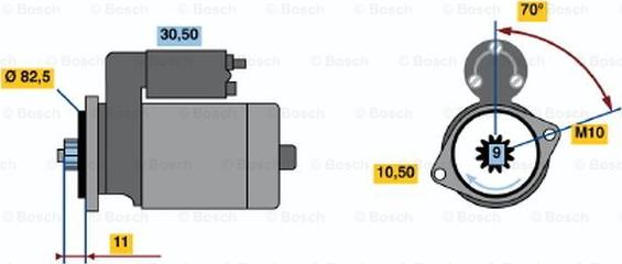 BOSCH 0 986 014 191 - Стартер unicars.by