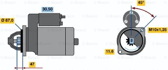 BOSCH 0 986 014 111 - Стартер unicars.by