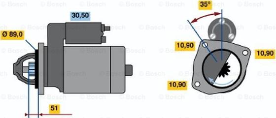 BOSCH 0 986 014 850 - Стартер unicars.by