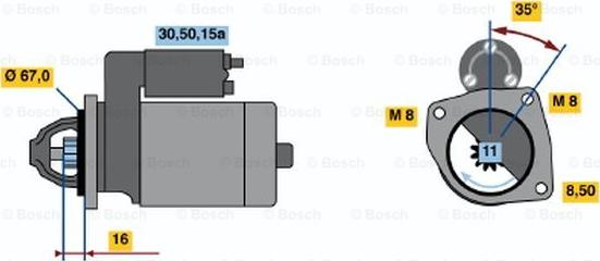 BOSCH 0 986 014 800 - Стартер unicars.by