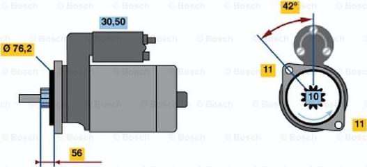 BOSCH 0 986 014 810 - Стартер unicars.by