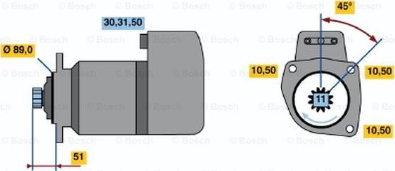 BOSCH 0 986 014 870 - Стартер unicars.by