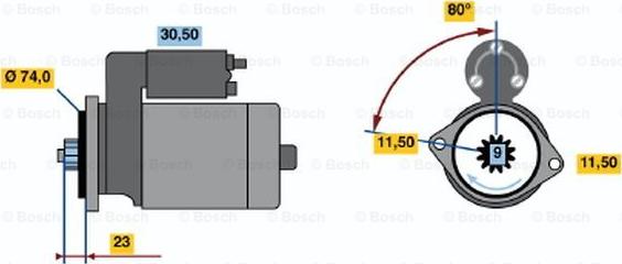 BOSCH 0 986 014 391 - Стартер unicars.by