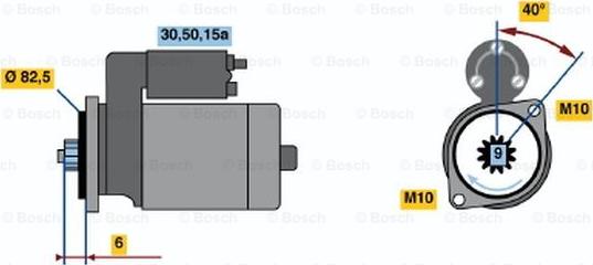 BOSCH 0 986 014 261 - Стартер unicars.by