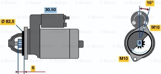 BOSCH 0 986 014 201 - Стартер unicars.by