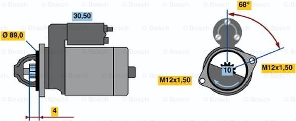 BOSCH 0 986 015 991 - Стартер unicars.by